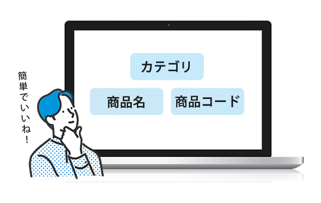 商品登録は3項目